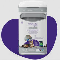 Produktbild von LitterLocker Platinum Katzen Streu Eimer aus Edelstahl in Weiß