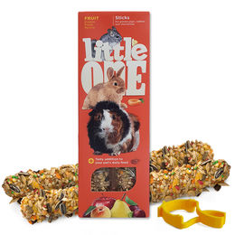 Produktbild von Little One Knabberstangen mit Früchten für Meerschweinchen Kaninchen und Chinchillas 120 g