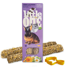 Produktbild von Little One Knabberstangen mit Kräutern und Blüten für Meerschweinchen Kaninchen und Chinchillas 110 g