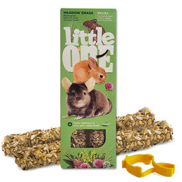 Produktbild von Little One Knabberstangen mit Wiesengras für Meerschweinchen Kaninchen und Chinchilla 110 g