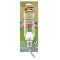 Produktbild von Living World Glas Trinkflasche für Hamster, Mäuse und Rennmäuse, transparent, 177 ml