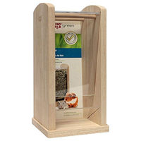 Produktbild von Living World Green Heuraufe aus Holz für Rennmäuse und Meerschweinchen in Braun Natur Größe M - 1 Stk.