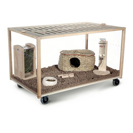 Produktbild von Living World Green Moving Home Kleintierkäfig aus Holz Größe M