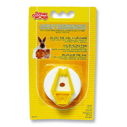 Produktbild von Living World Nagerstein Salzleckstein mit Halter für Hamster und Meerschweinchen 50 g