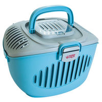 Produktbild von Living World Paws2go Transportbox aus Kunststoff für Kleintiere Grau/Blau