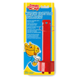 Living World Trinkflaschenhalter aus Metall mit Kauschutz für Nager, Rot, 7 x 22 cm – Bild 1 von 4