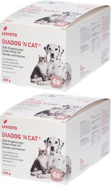 Produktbild von Livisto Diadog 'n Cat Tabletten zur Magen-Darm-Unterstützung und Verdauungshilfe für Hunde und Katzen 60 Stück