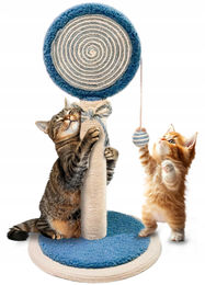 LIZAK Kratzbaum für Katzen in Blau mit Ball – Bild 1 von 1
