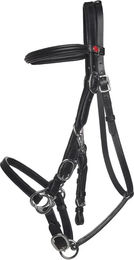 LK Equestrian Sports Leder Trense Kieffer mit Chrombeschlägen für Warmblut – Bild 1 von 1
