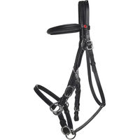 Produktbild von LK Equestrian Sports Leder Trense Kieffer mit Chrombeschlägen für Warmblut