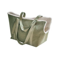 Produktbild von Loberon Lunapet Haustiertasche aus Baumwoll-Canvas mit herausnehmbarem Kissen in Braun/Beige