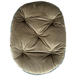 Produktbild von LokiLux Hundematte Auri Velours in Beige mit Gold Akzenten