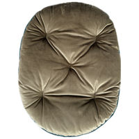 Produktbild von LokiLux Hundematte Auri Velours in Beige mit Gold Akzenten