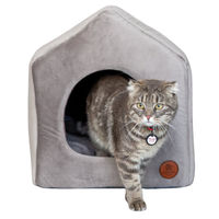 Produktbild von LokiLux Kuschelhöhle Nola Velours für kleine Rassen Grau L