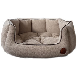 Produktbild von LokiLux Muschelbett Elli Hundebett und Katzenbett aus Bouclé in Beige Größe M