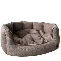 Produktbild von LokiLux Muschelbett Elli Hundebett und Katzenbett aus Bouclé in Braun Größe L