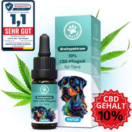 Lolo & Max CBD Öl 10% Natur für Hunde und Katzen zur Beruhigung und Unterstützung der Gelenke 10ml – Bild 1 von 4