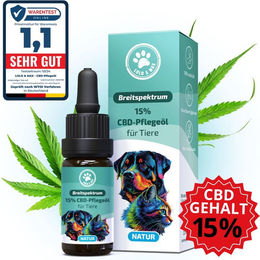 Lolo & Max CBD Öl 15% zur Beruhigung und Unterstützung der Gelenke für Hunde und Katzen 10ml – Bild 1 von 2