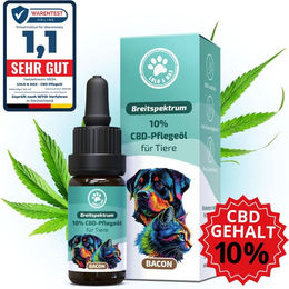Lolo & Max CBD Öl Bacon 10% für Hunde und Katzen zur Beruhigung und Unterstützung der Gelenke 10ml – Bild 1 von 4