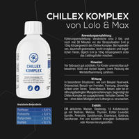 Produktbild von Lolo & Max Chillex Komplex Beruhigungstropfen für Hunde und Katzen 250ml