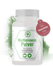 Produktbild von Lolo & Max Multimineral Pulver Nahrungsergänzung für Hunde und Katzen zur Rekonvaleszenz ohne tierisches Protein und Konservierungsstoffe 150g