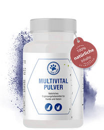 Produktbild von Lolo & Max Multivital Pulver für Hunde und Katzen ohne Farb-, Aroma- und Konservierungsstoffe 150g