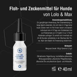 Lolo & Max Spot-On Floh- und Zeckenmittel für Hunde mit 40ml – Bild 1 von 3