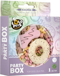Produktbild von LOLO PETS Zahnpflege-Snack Partybox für kleine und mittelgroße Hunde ohne Farb- und Aromastoffe und Konservierungsstoffe 400g