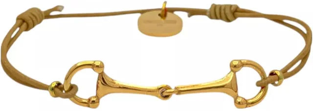 Produktbild von LONA Armband für Damen aus Edelstahl in Gold und Beige 14 cm bis 20 cm