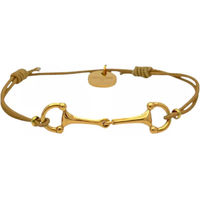 Produktbild von LONA Armband für Damen aus Edelstahl in Gold und Beige 14 cm bis 20 cm