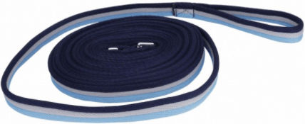Longe Soft Longierleine aus Mischgewebe in Blau Grau und Marine – Bild 1 von 1