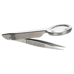 Lookie Flamingo Pinzette mit Lupe aus Metall in Silber für Haut und Fell – Bild 1 von 1