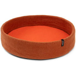 Produktbild von Lora Hundekorb Inlay aus Filz für große Rassen in Rot und Orange 60 x 16 cm