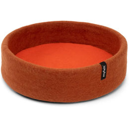 Produktbild von Lora Hundekorb Inlay aus Filz für Riesenrassen in Rot und Orange 40 x 13 cm