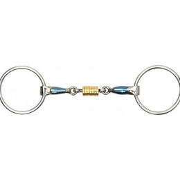 Produktbild von Loser Ring aus blauer Legierung mit Rollglied aus Edelstahl Blau 14 cm