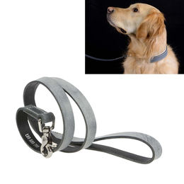 Lou and You Hundeleine aus Leder mit Karabiner Grau 110cm x 2cm – Bild 1 von 7