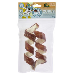 Lov&Ed Curls Ente Kauknochen für Hunde Adult, Monoprotein, getreidefrei und glutenfrei, 75g – Bild 1 von 2