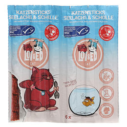 Produktbild von Lov&Ed Katzensticks Seelachs und Scholle Katzen Leckerli 30 g