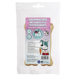 Produktbild von Lov&Ed Kauknochen mit Karotte und Ochsenziemer für Hunde 2x 55 g