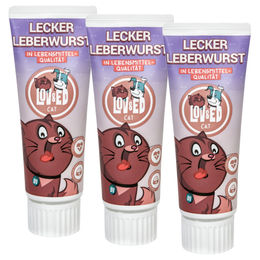 Lov&Ed Leberwurst Leckerli für Katzen mit Schwein 3x 75g – Bild 1 von 2