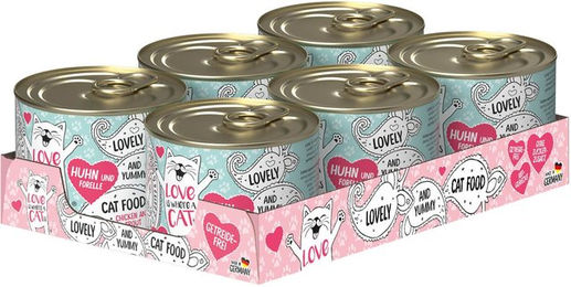 Love is where a cat is® Katzenfutter Huhn und Forelle für Haut und Fell sowie Immunsystem 1200g – Bild 1 von 2