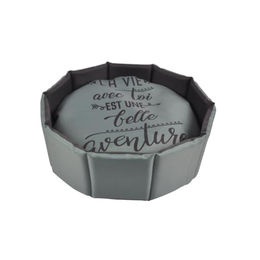 Produktbild von LOVE STORY Hundebett und Katzenbett mit ausnehmbarem Kissen Wild Motiv 3 Grau Durchmesser 48 cm