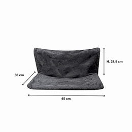 Love Story Katzenhängematte aus Fleece in Grau 45 x 30 cm – Bild 1 von 2