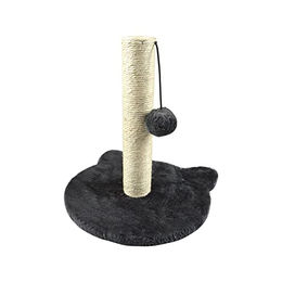 Love Story Kratzbaum für Kitten mit Sockel und Spielzeug aus MDF in Anthrazit, 30 x 30 x 33 cm – Bild 1 von 3