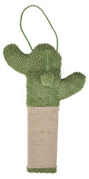 Love Story Kratzbaum zum Aufhängen Kaktus Design aus Polyester und Jute Grün 31 x 51 cm – Bild 1 von 3