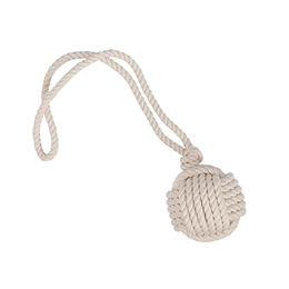Produktbild von Love Story Slow Life Hundespielzeug Seil mit Ball und Griff in Natur Beige 9 x 48 cm - 48 cm