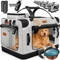 Produktbild von LOVPET Hundebox faltbare Transportbox für Hunde und Katzen inklusive Hundenapf in Grau