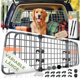 Lovpet Hundegitter Auto Trenngitter für Kofferraum verstellbar inklusive 2 Sicherheitsgurten Maße 30 x 92-152 cm – Bild 1 von 5