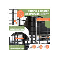 Produktbild von LovPet Hundegitter Auto Trenngitter für Kofferraum verstellbar Schwarz 30 x 92-152 cm inklusive 2 Sicherheitsgurten