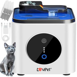 Lovpet Katzenbrunnen Automatischer Trinkbrunnen für Katzen mit Bewegungssensor und Doppel-Filtersystem 3,5L Wassertank – Bild 1 von 12